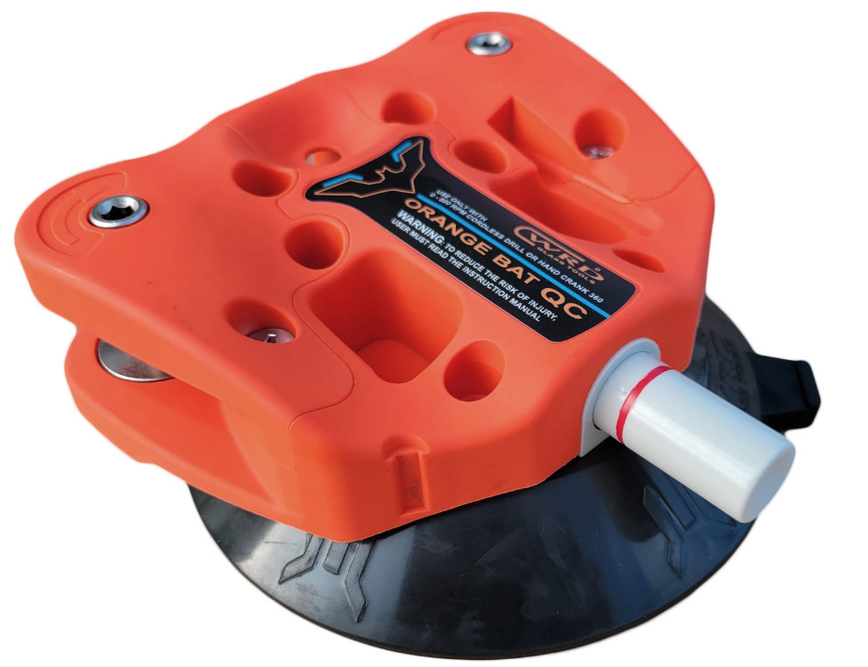 WRD Orange Bat - Auto Glass Removal Tool Side Angle View